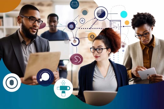 A collage of diverse customer personas interacting with  (3)