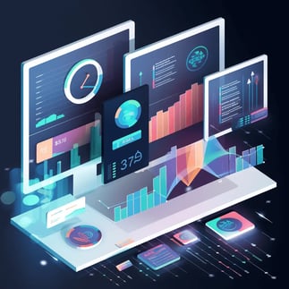 digital graphic depicting sales analytics and data and g (2)