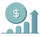 icon - graph rising dollars