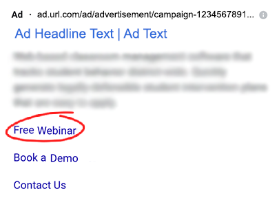 ad sitelink example google