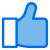 icon thumbs up representing social media